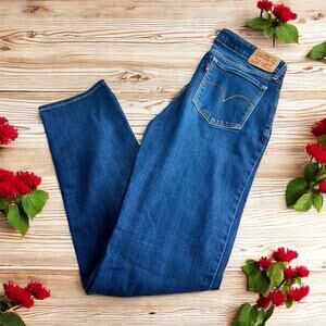 Levi's 712 Slim Skinny Jeans Sz 27 Stretch Dark Blue Wash 30" Inseam Stretch